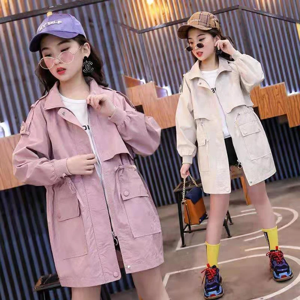 

3 Color For 6 7 8 9 10 11 12 14 Year Baby Girls Jackets Cute Kids Girl Coats Spring Autumn Windbreaker Girl Jackets Outerwear