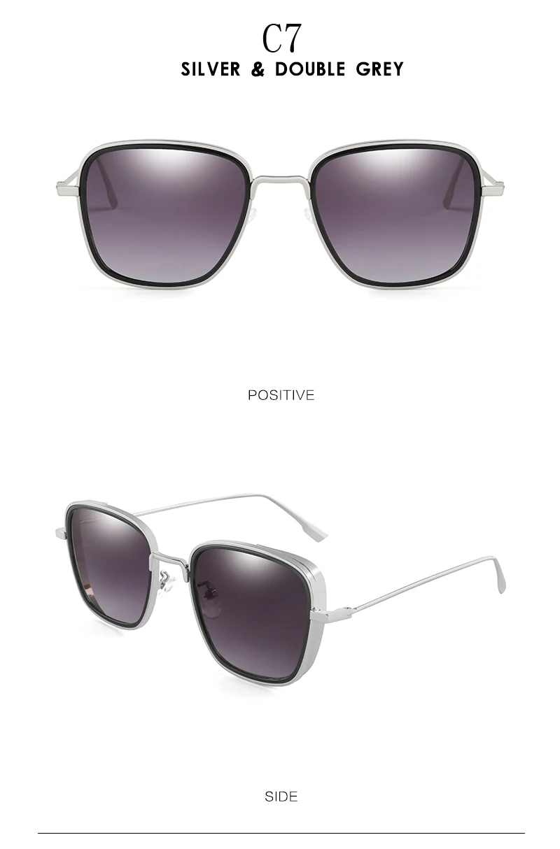 Квадратные брендовые солнцезащитные очки для мужчин и женщин, брендовые солнцезащитные очки в стиле стимпанк для вождения, Gafas De Sol Feminino Lunette Soleil Masculino