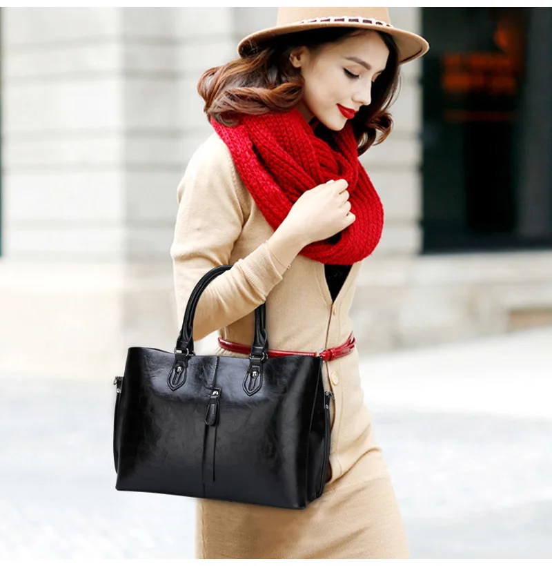 Роскошный мягкий кожаный сумки Женская модная простая сумка для женщин Новая женская Высококачественная сумка Bolsos Mujer