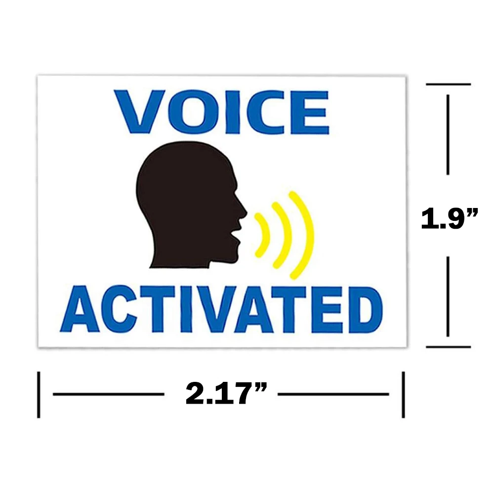 Voice Motion& Clap Activated Sign Self-Adhesive Sticker Label Voice Sensor Switch Sticker Hallway Door Tricky Props 60pcs
