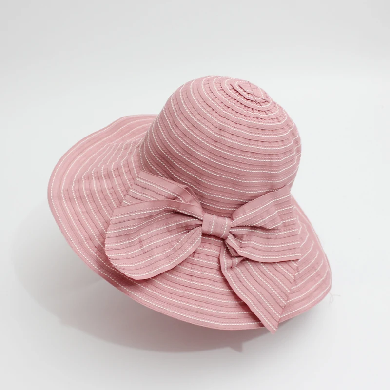 Sombrero Mujer повседневные универсальные шляпы от солнца однотонные Gorras цвет Солнцезащитный складной соломенный бантик хлопок сладкий шляпа от солнца