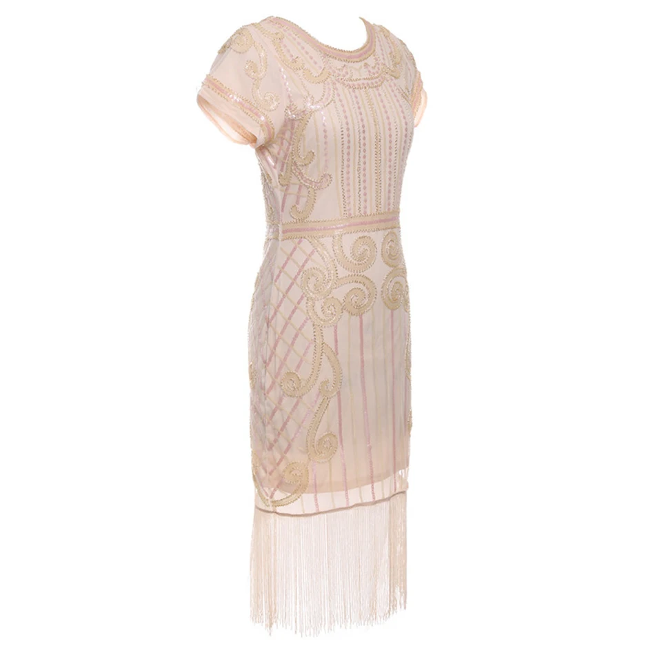 Amily.c2019 Autumn Women's Sequins Embroidered Beaded Fringe Hem Short Sleeve Silver Dress Vestidos Sexy Bodycon Club Party