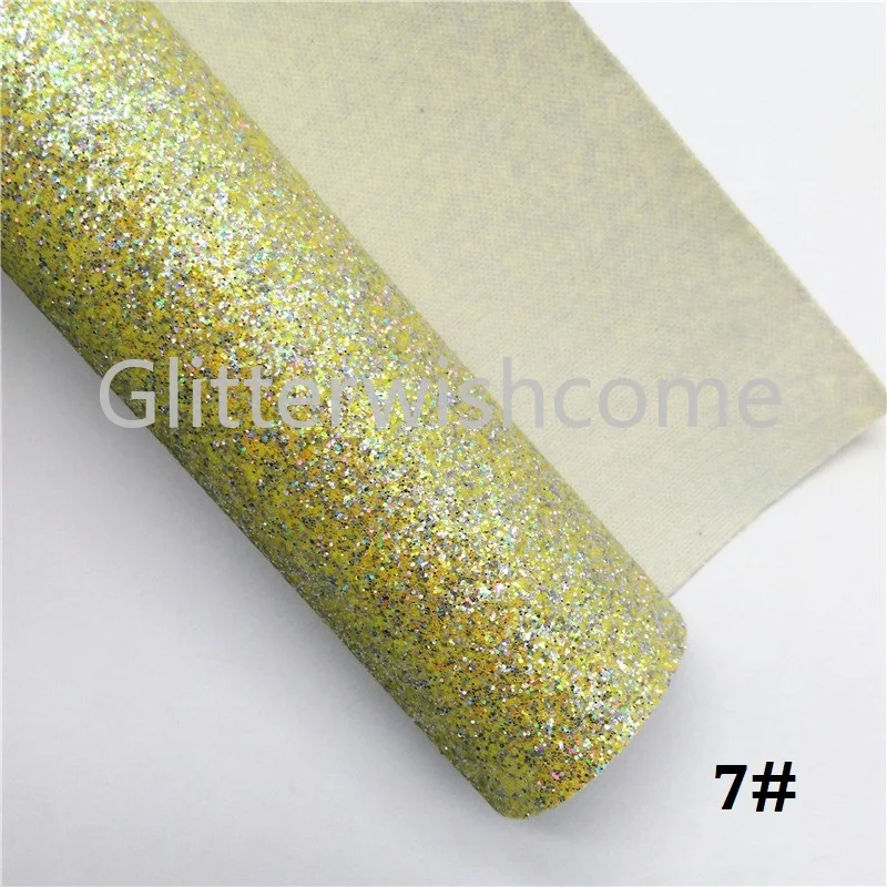 Glitterwishcome 21X29 см A4 Размер синтетическая кожа, Переливающаяся блестящая кожа с стрейч подложкой винил для бантов, GM653A