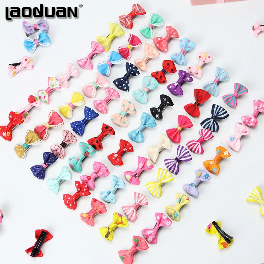 butterfly hair clips 20PCS Mix Color Mini Bow Barrettes Sweet Girls Solid Dot Stripe Hair Clips Kids Hairpins Hair Accessories for Women Girls head wrap for women