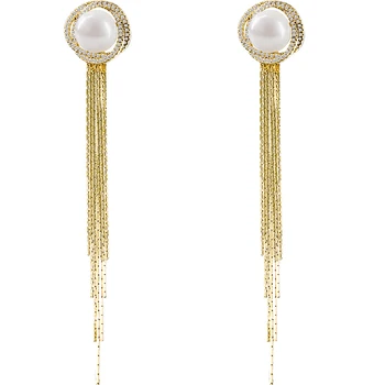 

DARA 14k Gold plating 925 silver Pearl earrings for women 2020