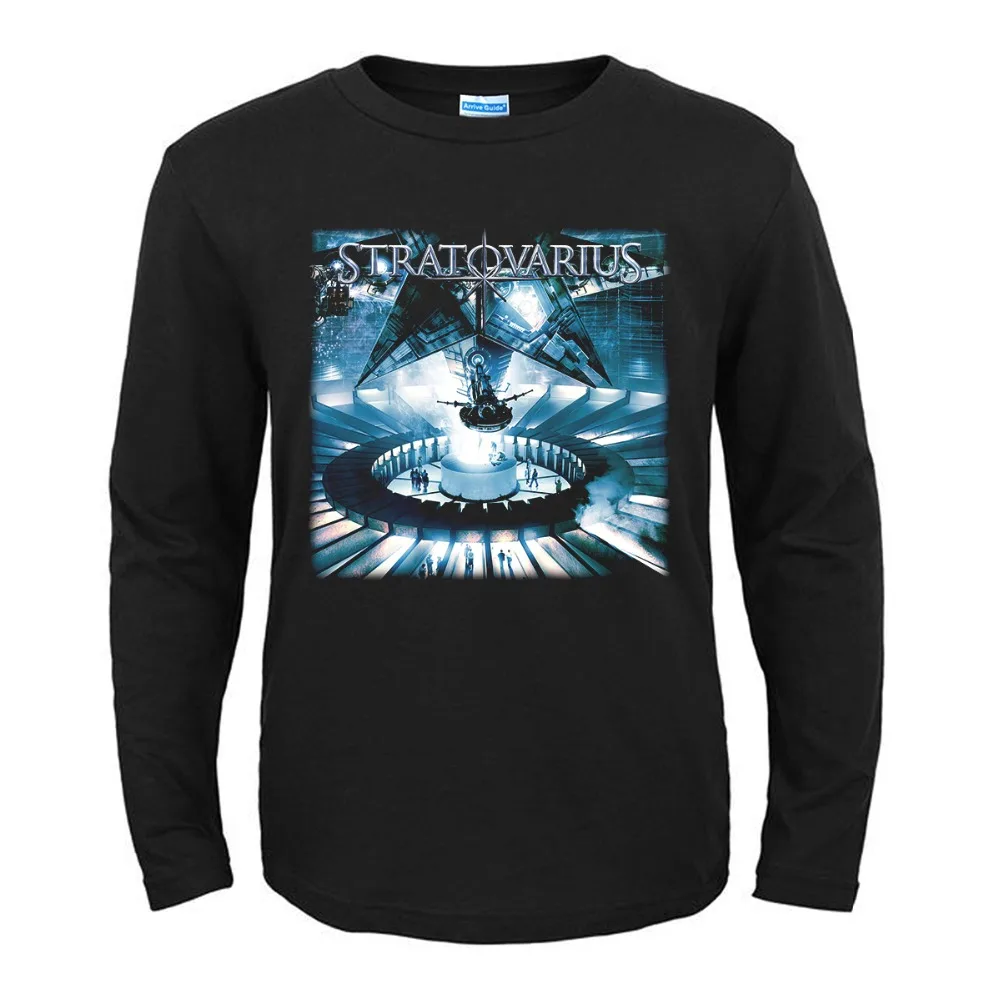 10 дизайнов Ангел финский Stratovarius группа панк готический рок для мужчин и женщин с длинными рукавами рубашка тяжелая металлическая футболка для фитнеса