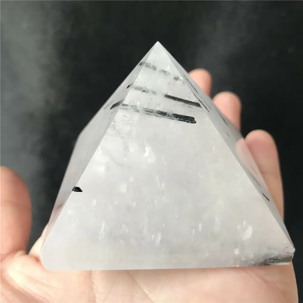 1pc 60mm Natural high quality Black tourmaline Crystal energy Pyramid Healing Gemstone Chakra Pyramids