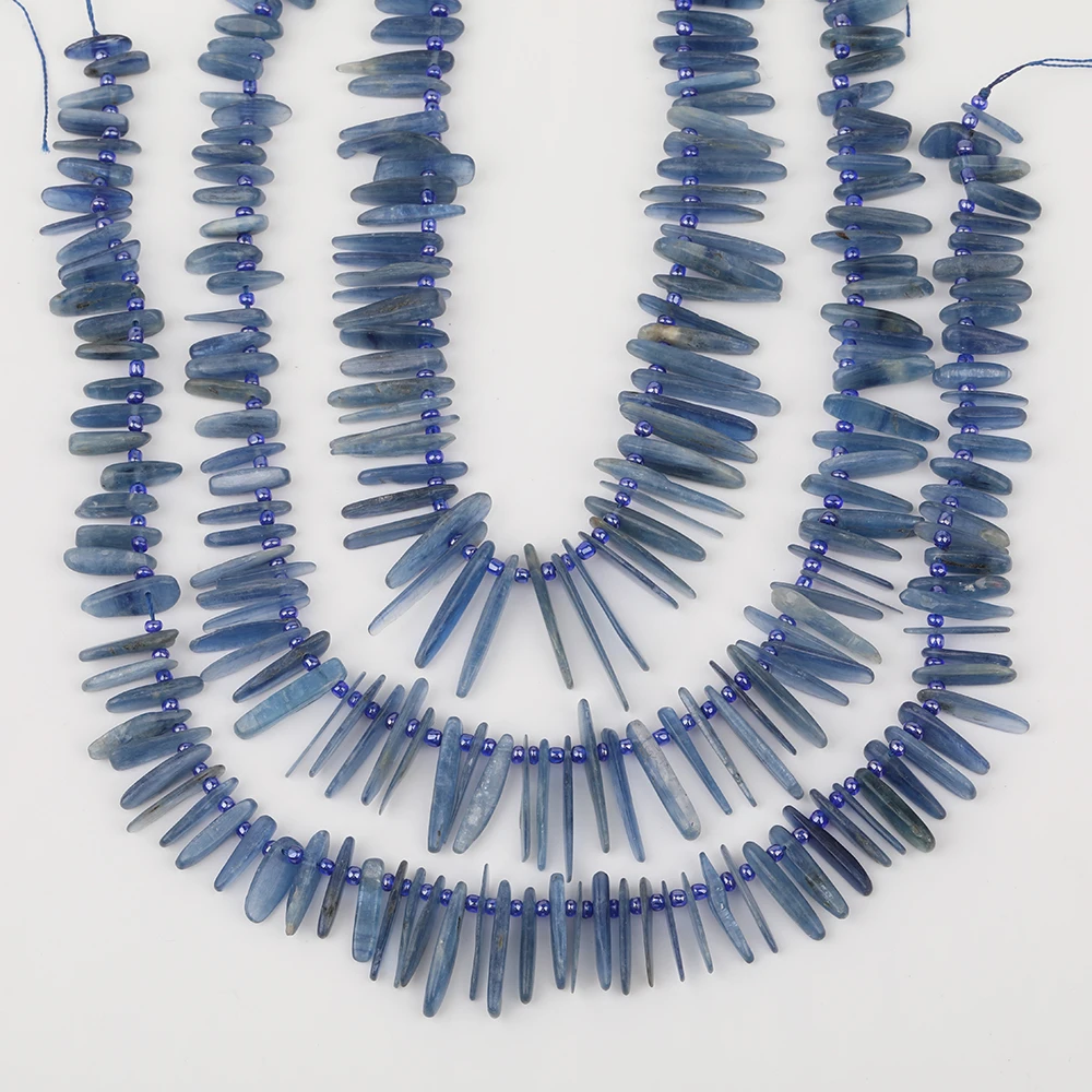 Прибл. 85 шт/прядь натуральные синие топазы круглые бусины кулон кианиты