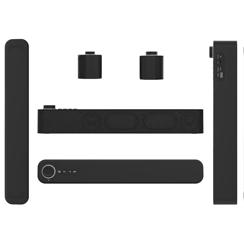 C08H беспроводной Bluetooth 5,0 динамик для настольного ноутбука длинный сабвуфер маленький динамик Встроенный FM USB питание Bluetooth аудио