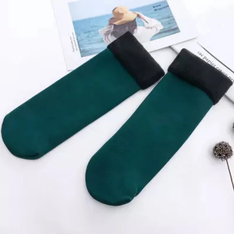 5 пара/лот, зимние теплые носки для женщин, утолщенные термо кашемировые зимние носки, бесшовное бархатное покрытие, шерстяные носки для мужчин