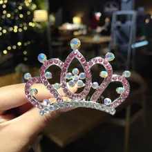 

Mini Tiara Hair Clips Princess Crown Comb Costume Accessories For Princess Party Girls Hair Combs Hairpin Wedding Party Favor