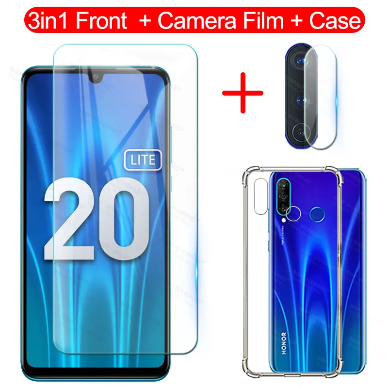 huawei waterproof phone case 3 Trong 1 Kính Cường Lực Trên Danh Dự 20 Lite 20 Lite Máy Ảnh Phim Mềm Dành Cho Huawei Honor 20 Lite Màn Hình Bao huawei phone cover Cases For Huawei