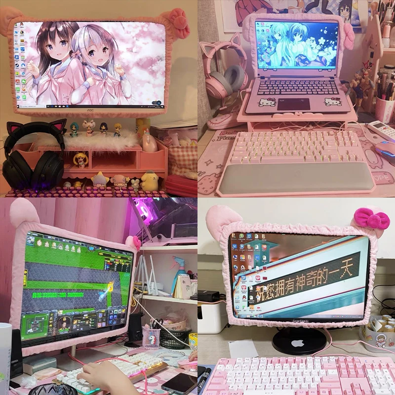Cute Dust-proof Computer Surrounding Notebook Monitor Decorative Cover Protective Cover — view 3