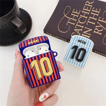 

Argentina Football No10 Silicone Earphone Case For AirPods2/1 Wireless Bluetooth Headset Protective Shell For AirPods Cover Case