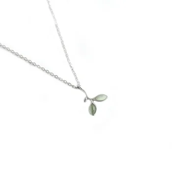 

100% S925 Korean Fashion Necklace Cat's Eye Branches Necklace Wedding Anniversary Jewelry Festival Girl Gifts Party Accessory
