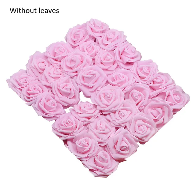 10/20/30 Heads 8CM Artificial PE Foam Rose Flowers Bride Bouquet Flower For Wedding Party Decorative Scrapbooking DIY Flower F03 Light pink