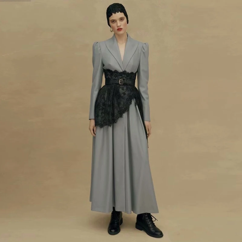 Most Buy GHOnl Long Dress Maxi High Quality Autumn New Women'S Fashion Workplace Party Vintage Elegant Chic Lace Stitching Long Sleeve Dresses Most Buy GHOnl Long Dress Maxi High Quality Autumn New Women'S Fashion Workplace Party Vintage Elegant Chic Lace Stitching Long Sleeve Dresses