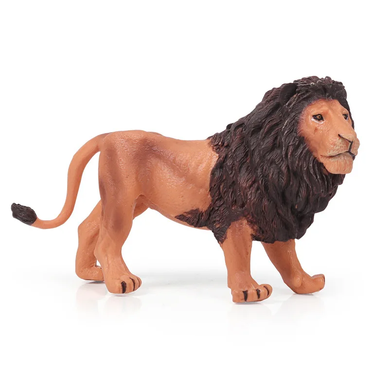 Children's Simulation wild animal model zoo lion red lion lion african lion Collecting gifts Toy model