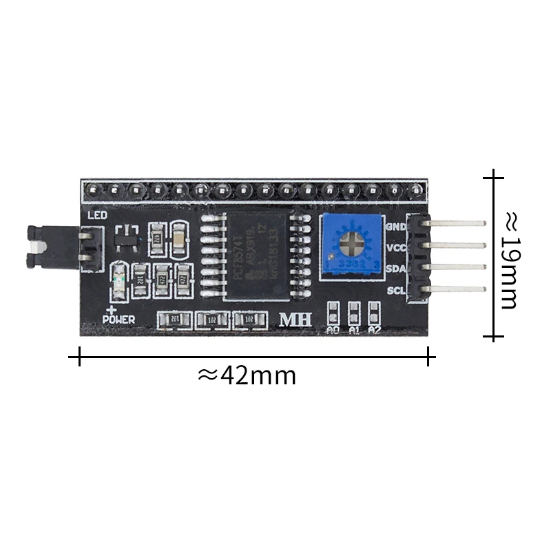 IIC IEC TWI последовательный интерфейс SPI порт платы 1602 2004 ЖК-дисплей 1602 плата адаптера ЖК-адаптер конвертер Модуль PCF8574 - Цвет: I2C Adapter