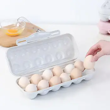 

12 Eggs Airtight Plastic Storage Case Refrigerator Single Layer Food Container Storage Boxes Space Saver Home Organizer Gadgets