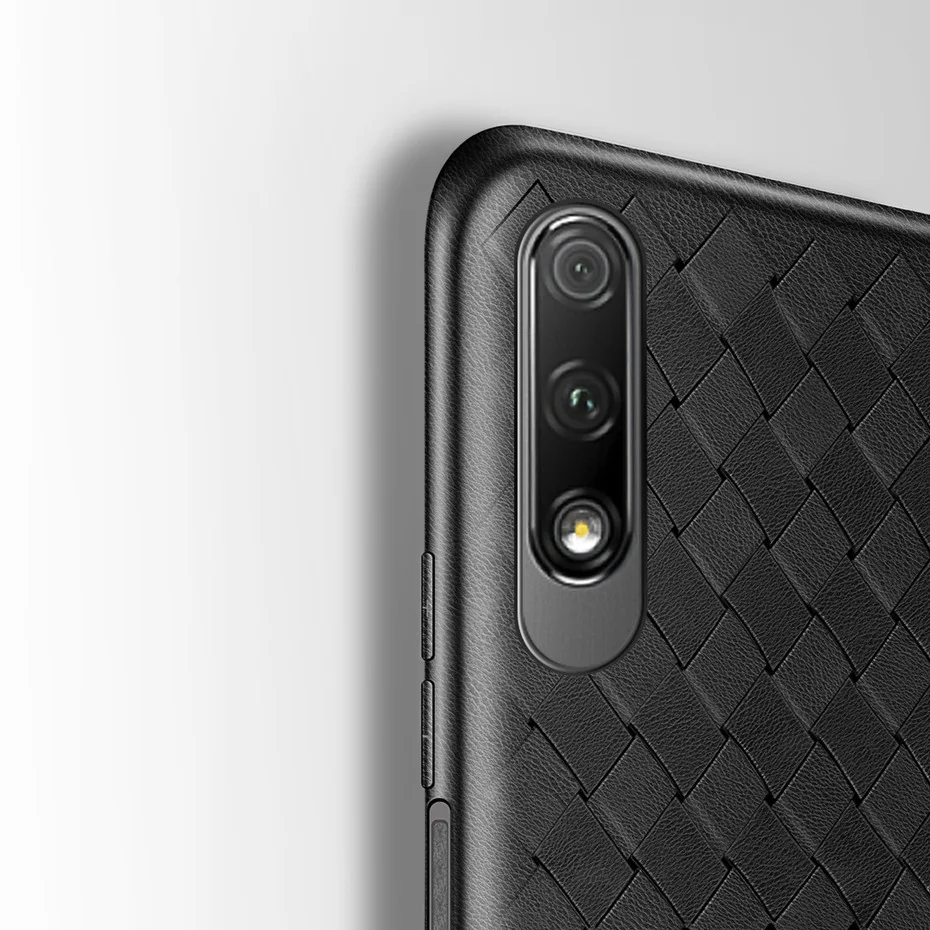6,5" Чехол для Honor 9X, чехол из ТПУ, мягкий Тканый кожаный чехол для huawei Honor 9X Honor9X 9 X Pro, задняя крышка для телефона, чехол