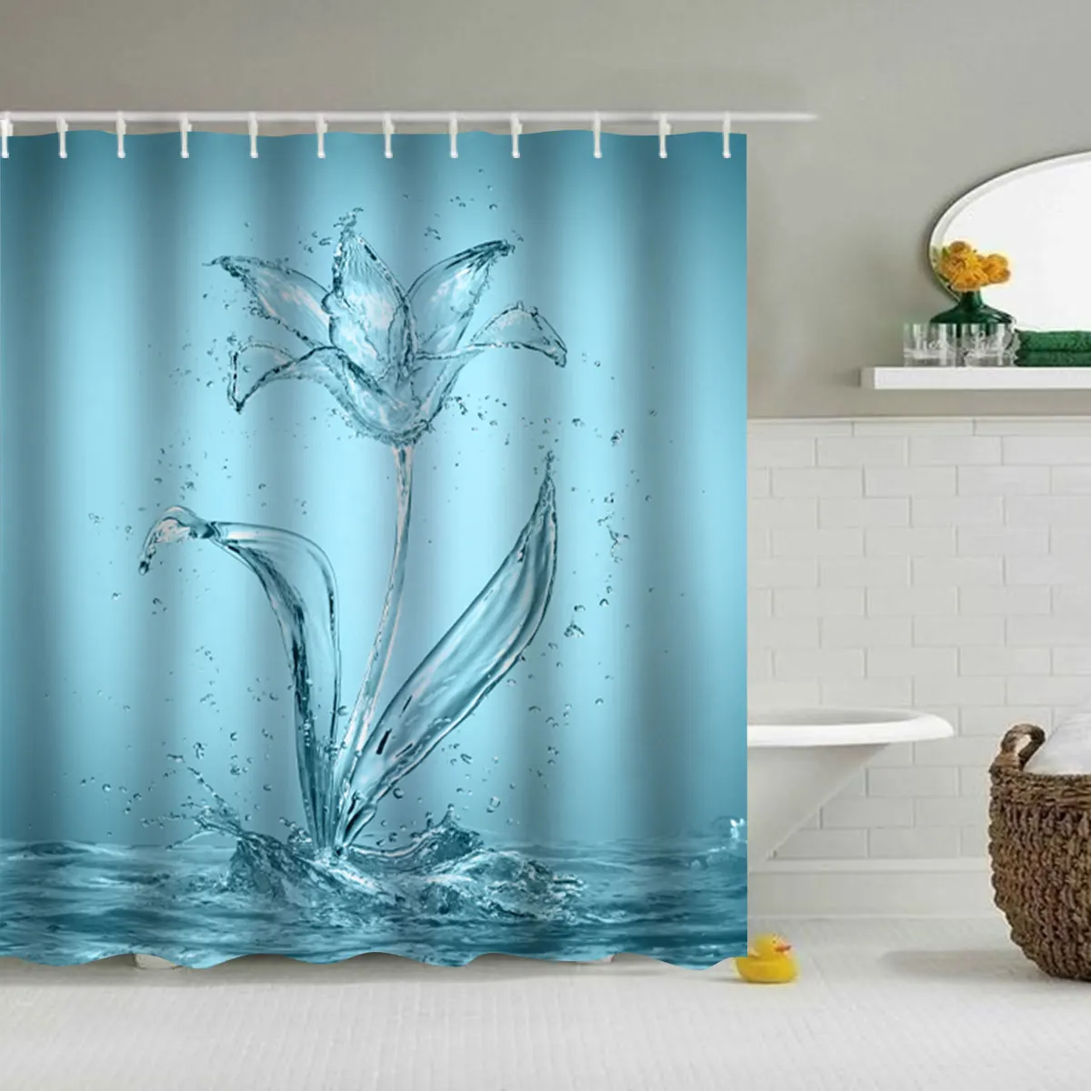 Shower curtain 4 шт./компл. девушка печать Водонепроницаемый Ванная комната полиэстер Душ Шторы Нескользящие пьедестал ковры крышка туалет коврик для ванной комнаты - Цвет: Shower curtain