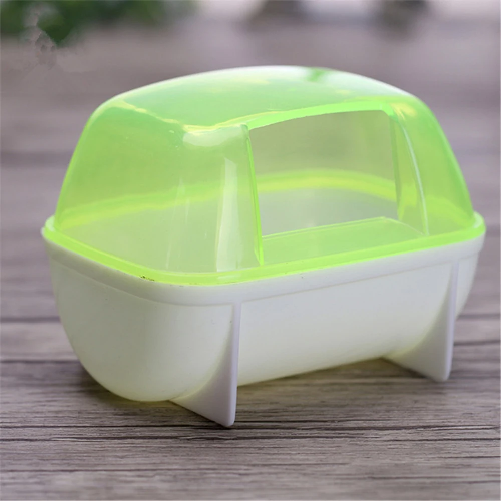 1PC Small Pets Sand Bath Box Hamster Shower Sand Bathtub Rat Hamster Hideout Bath Container For Lemming Chinchilla Gerbil pet sand bath box