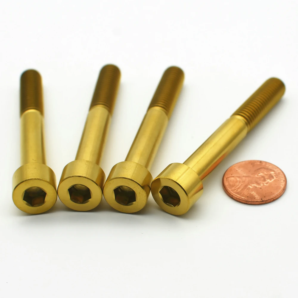 Titanium Bolts M8x60 Column Head Motorcycle Modified Gold Color (2)