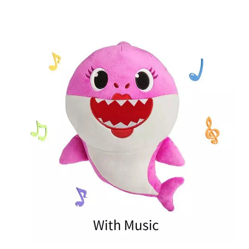Мягкие куклы Babyes мультфильм Sharkes игрушки милые животные плюшевые игрушки куклы пение английская песня вся песня для детей подарок