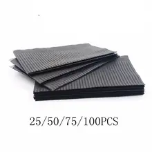 25/50/75/100 шт. 1" X 18" Черный татуировки чистящие салфетки одноразовые стоматологические пирсинг Водонепроницаемый листов бумаги с тату татуировки аксессуары