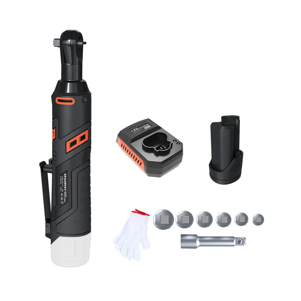 

High Torque Electric Ratchet Wrench Quick Release Hand Tools Rechargeable Wrench Kit for Factories Car Modification