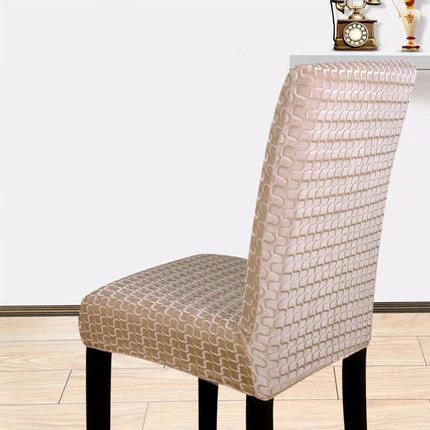 Beige Топ продаж спандекс эластичные чехлы для стульев сплошной цвет чехлы для стульев для столовой кухни свадьбы банкета отеля - Цвет: Beige