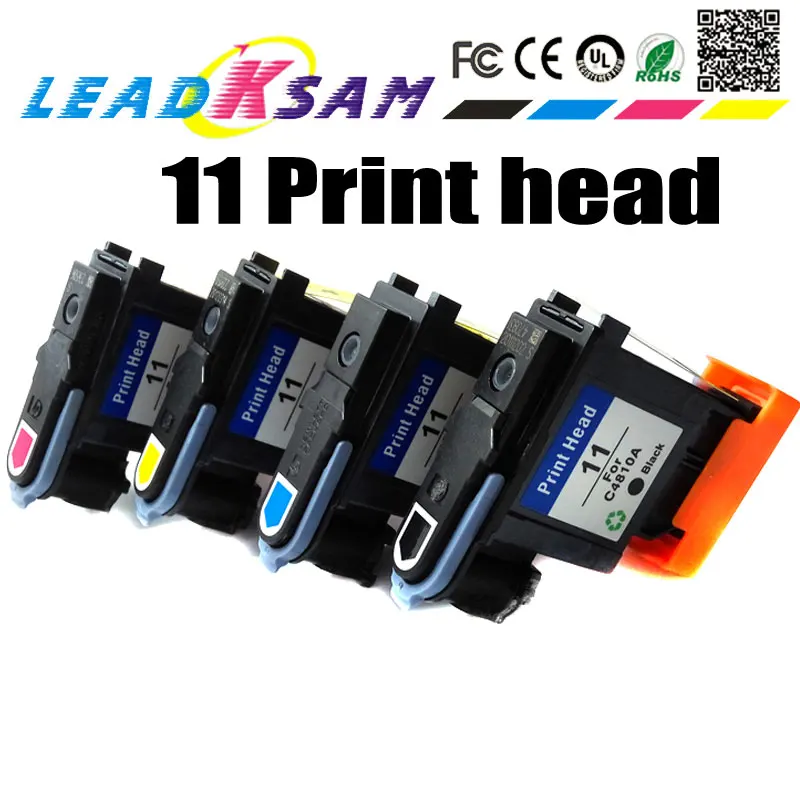 8X C4810A C4811A C4812A C4813A для 11 печатающая головка hp11 для hpDesignjet 70 100 110 111 120 500 510 1100 печатающие головки принтера - Цвет: 4PCS 1BK 1M 1Y 1C