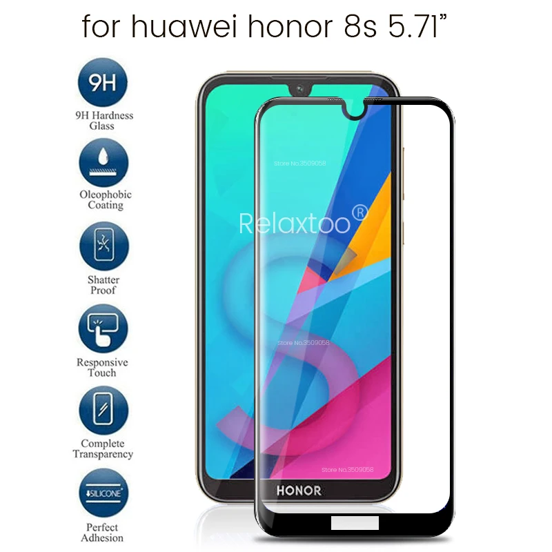

tempered glass on for huawei honor 8s protective glass safety honoer screenprotect honer honr 8 s s8 kse-lx9 film honor8s 5.71''