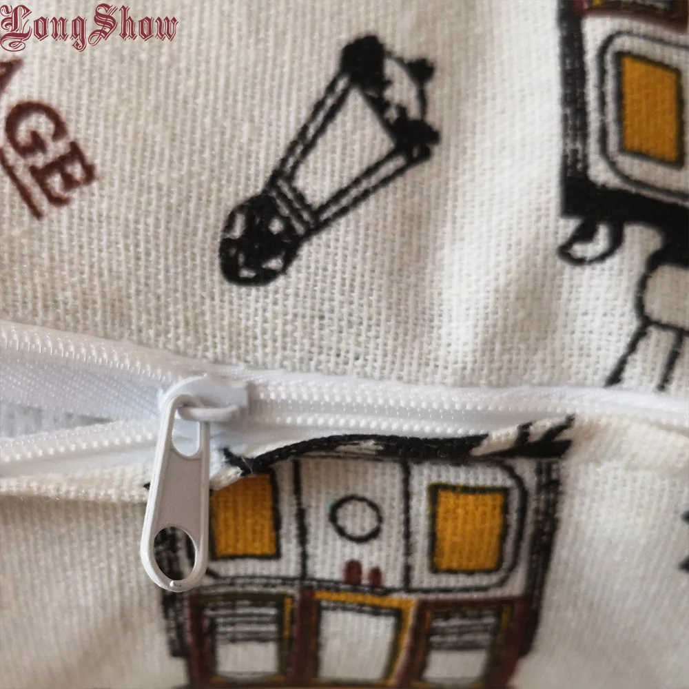 Мультяшный квадратный креативный чехол для подушки из хлопка и льна с милым принтом для девочек 40x40 см