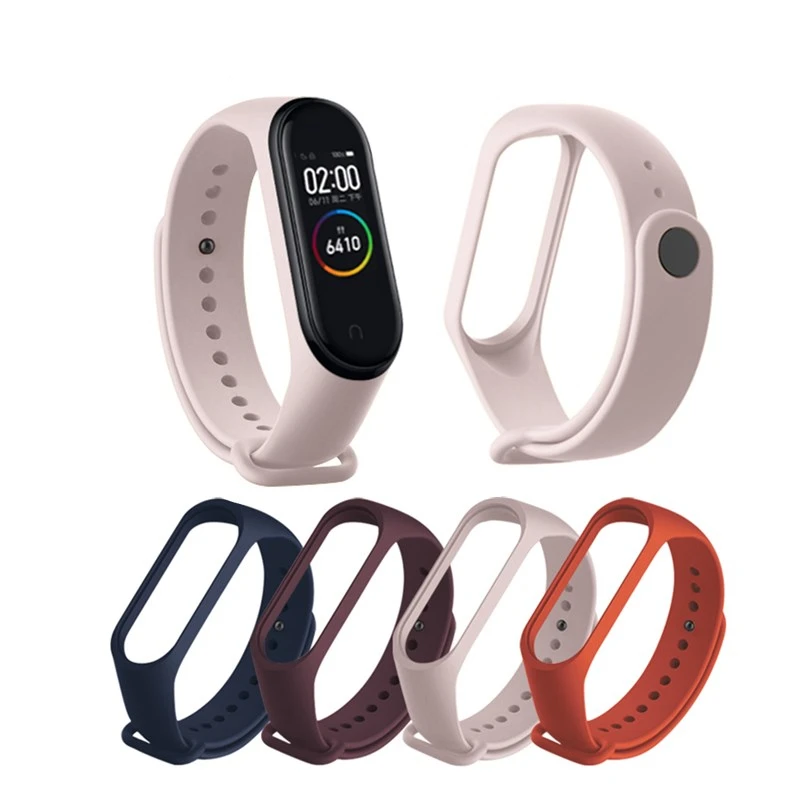 Ремешок силиконовый для Xiaomi Mi Band 5 4 3 сменный Браслет наручных часов Amazfit
