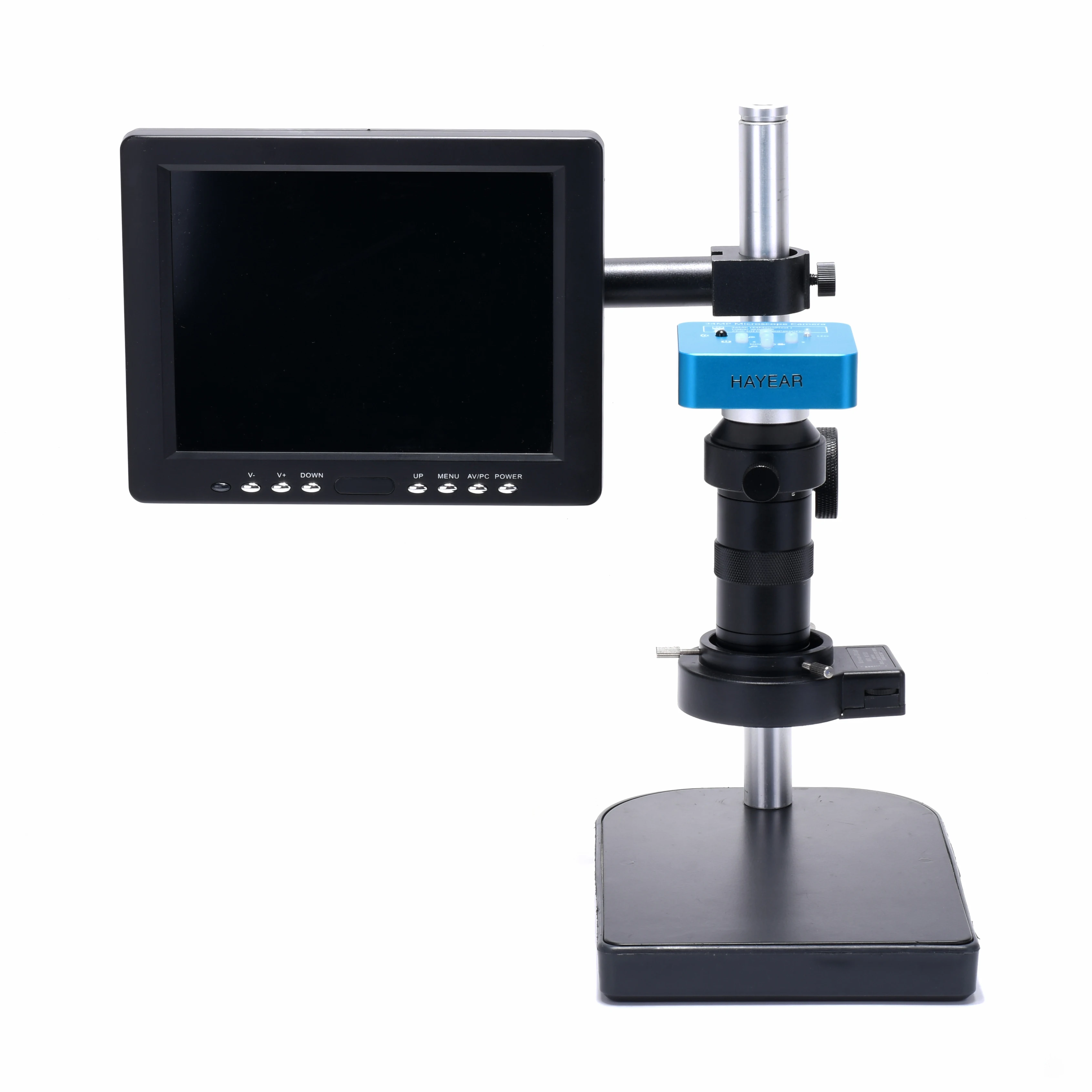 Микроскоп с камерой 34 мп HDMI USB промышленный 100X C-mount Zoom Lens 60 светильник 8-дюймовым HD
