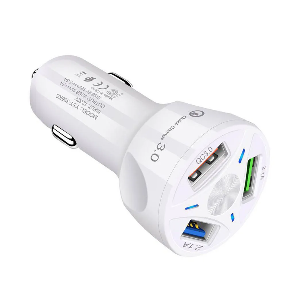 Разветвитель 3 USB порта DC 12 В 24 в автомобильный сигаретный светильник er ransmitter автомобильный мягкий светодиодный светильник с поворотом