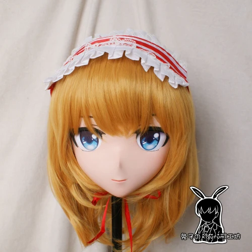 Кролик 49) кроссдресс Девушка BJD кукольная маска меч искусство онлайн мультфильм аниме Реалистичная силиконовая Алиса Косплей Маска кигуруми Crossdre