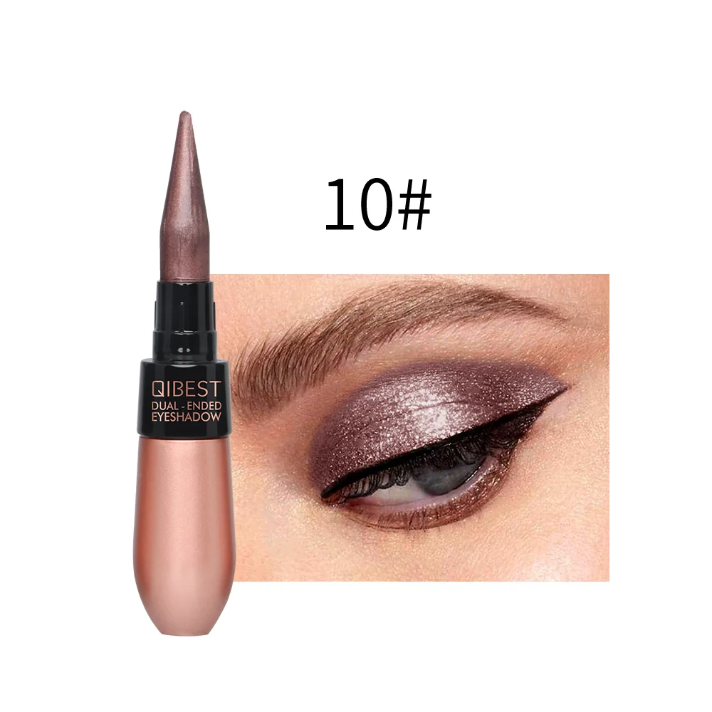 2 in 1 Eyes Makeup Eye Shadow+ Liner Combination Waterproof Shimmer Eyeshadow Cream Stick Make up Black Eye Liner Pencil Kit - Цвет: 08710