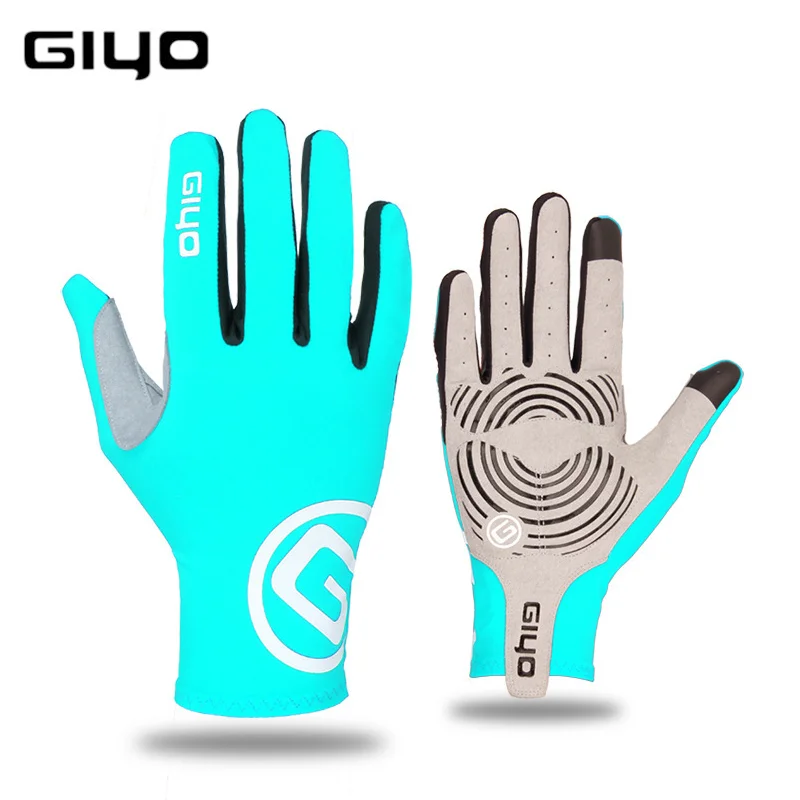 GIYO Touch Screen Long Full Fingers Half Gel Sports Cycling Gloves MTB Road Bike Racing Glove Women Men Bicycle S02 Breaking