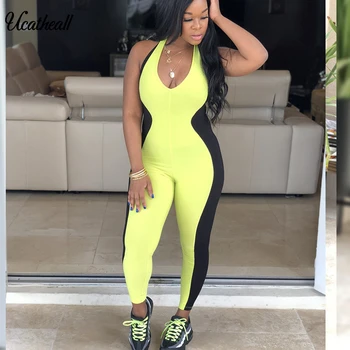 

New Style Women Skiny Romper Halter Backless Jumpsuit Deep V Bodysuit Bodycon Set Fashion Hot 2020