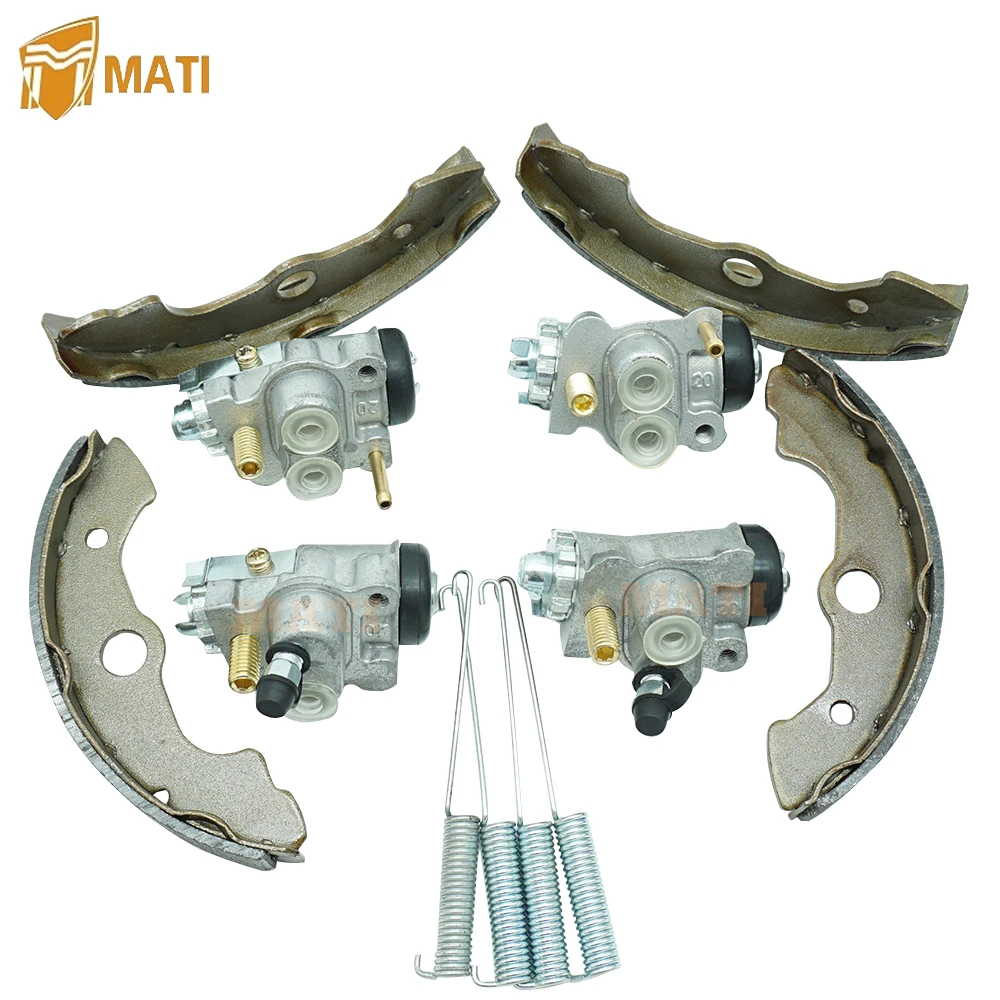 Front Left Right Brake Wheel Cylinder All Four with Brake Shoes for Honda TRX300FW TRX350 Fourtrax Rancher 300 350 06450-HN5-671 lock cylinder for honda 10th accord 2010 inspire left door driving auto door lock core