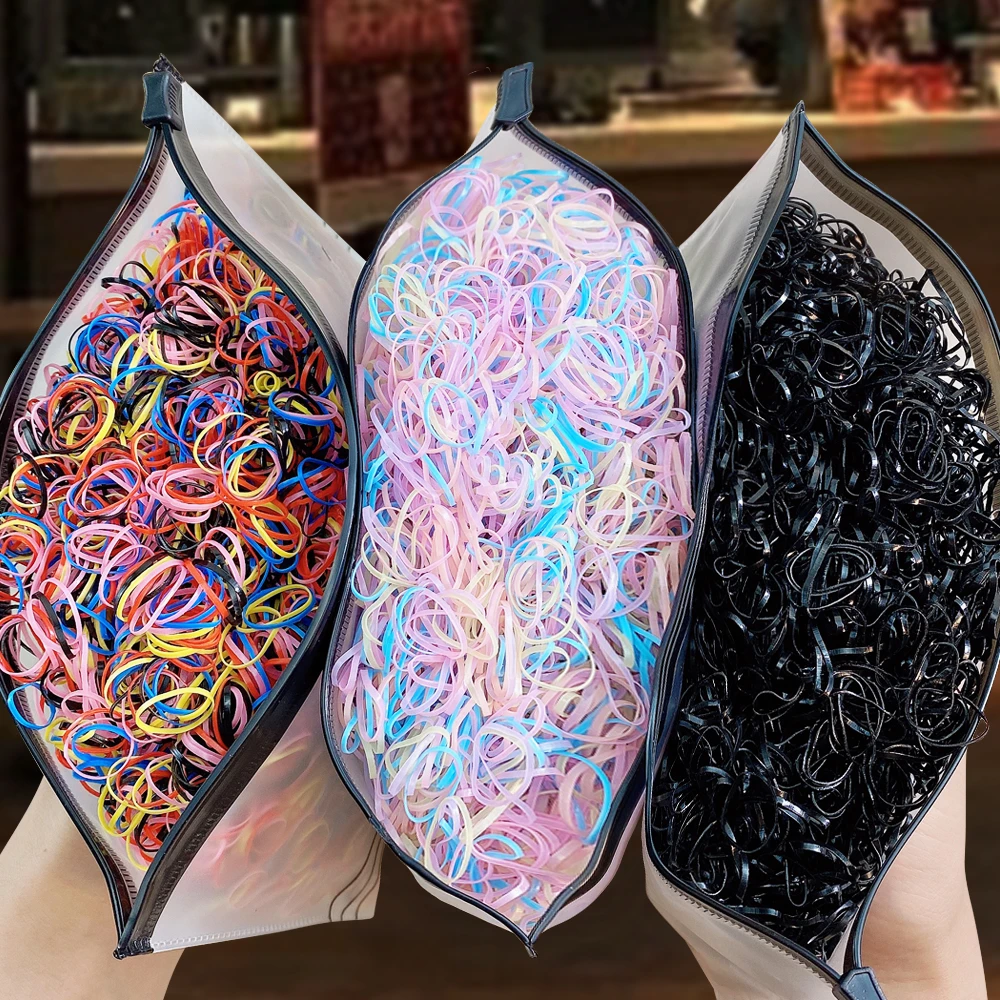 2000 unids/pack desechables de pelo de los niños para niñas lindo banda elástica de goma cuerda coleta chicle Niño Accesorios para el pelo diadema|Accesorios para el pelo| - AliExpress