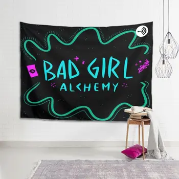 

Peceeta Bad Girl Art Print Tapestry Colorful Abstract Tapestry Indian Cotton Bedspread Picnic Bedsheet Blanket white 91x59 inch
