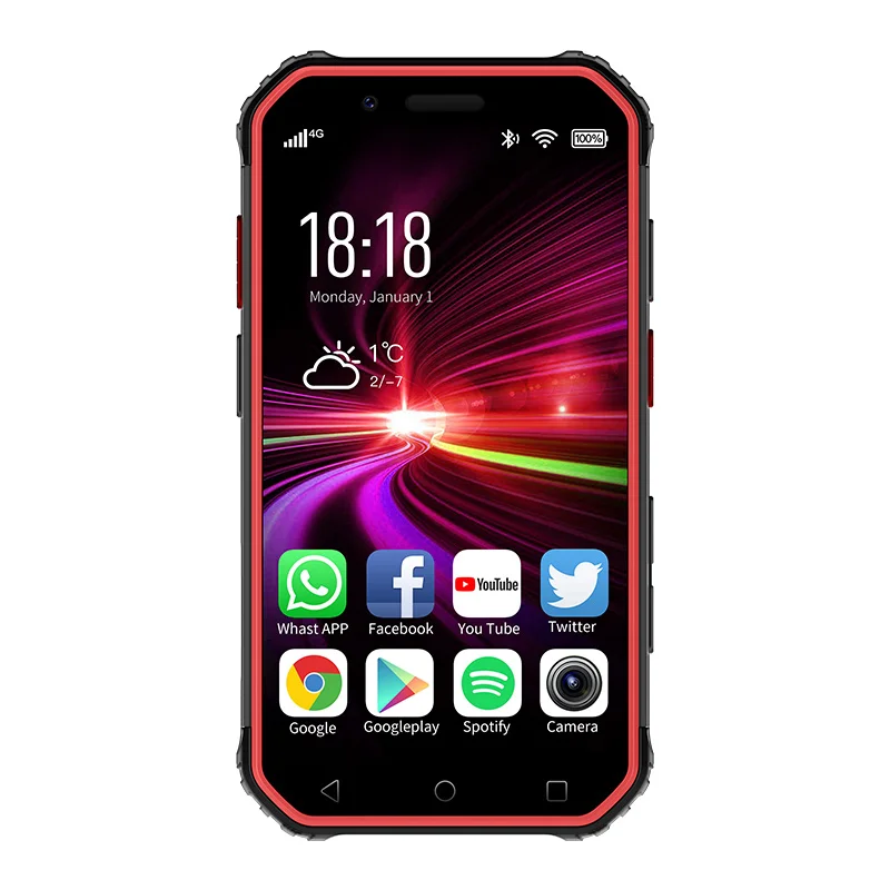 Водонепроницаемый ударопрочный мини-смартфон Soyes S10 3g 32G Android 6,0 MTK6737 1800mAh Мобильный телефон NFC для распознавания лица и отпечатков пальцев wifi - Цвет: red