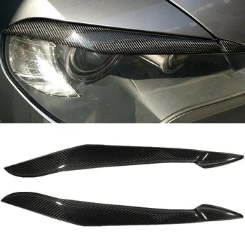 

Carbon Fiber Headlight Trim Covers Eyelids Eyebrow Retrofit Accessories
