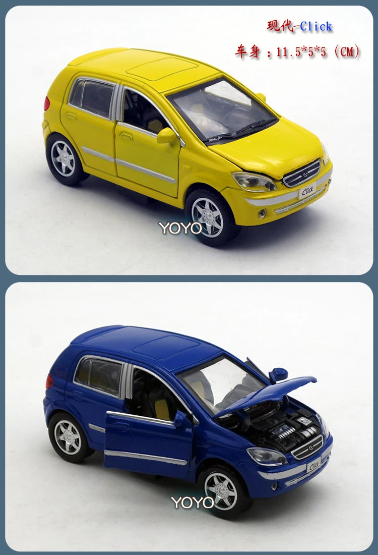 1:32 Высокая моделирования hyundai щелчок сплава Модель автомобиля дети оттягивать назад игрушечный автомобиль для детей подарок