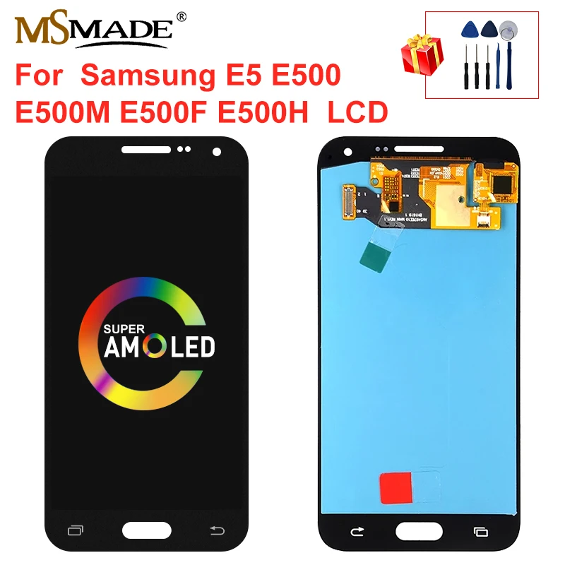 Super AMOLED для Samsung Galaxy E5 E500 ЖК дисплей сенсорный экран дигитайзер запасные части E500F E500H E500M дисплей|Экраны
