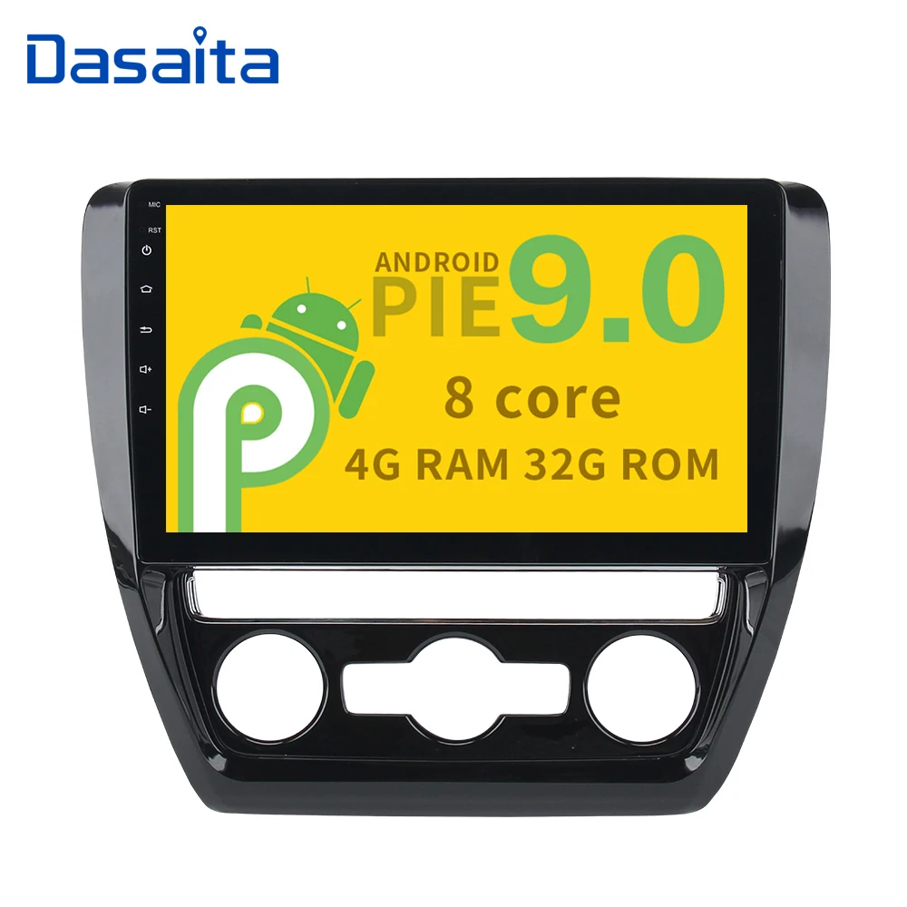 Clearance Android 9.0 Octa Core 32GB ROM 4GB RAM auto radio for VW Jetta 2011 2012 2013 2014 2015 with 10.2" HD Digital Multi Touch Screen 0